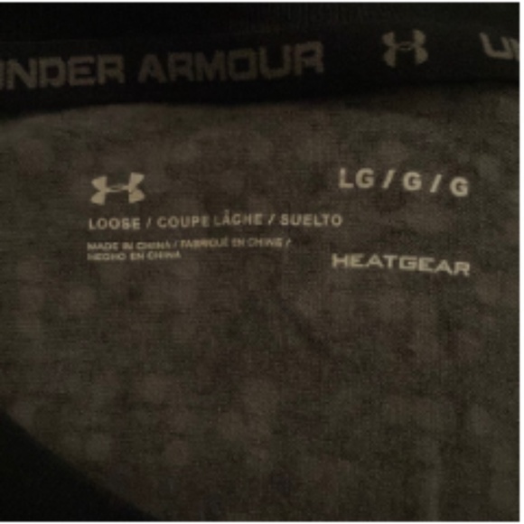 Under Armour GRY/BLK Heat Gear Crew Neck Short Sleeve, L Summer Sale - Picture 4 of 4